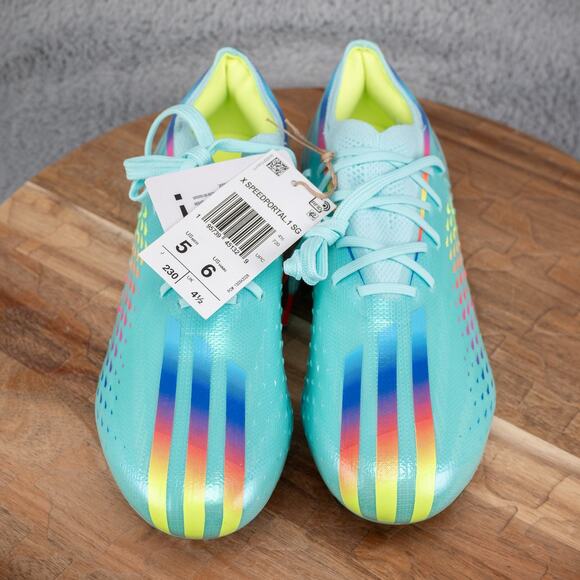 Adidas X Speedportal.1 SG Aqua Blue Soccer Cleats Size Men's 5 GW8442 **READ** - Picture 2 of 6